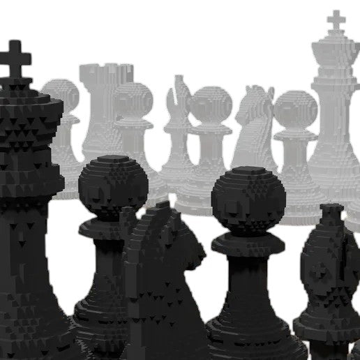 Cubic Bit Style Chess Set