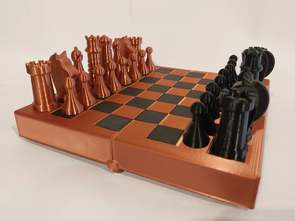 Minimal Style Chess Set 03 with Box/board