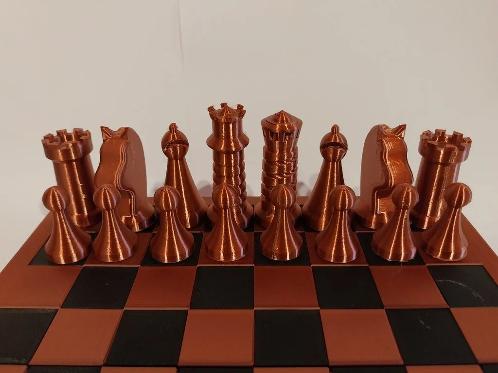 Minimal Style Chess Set 03 with Box/board