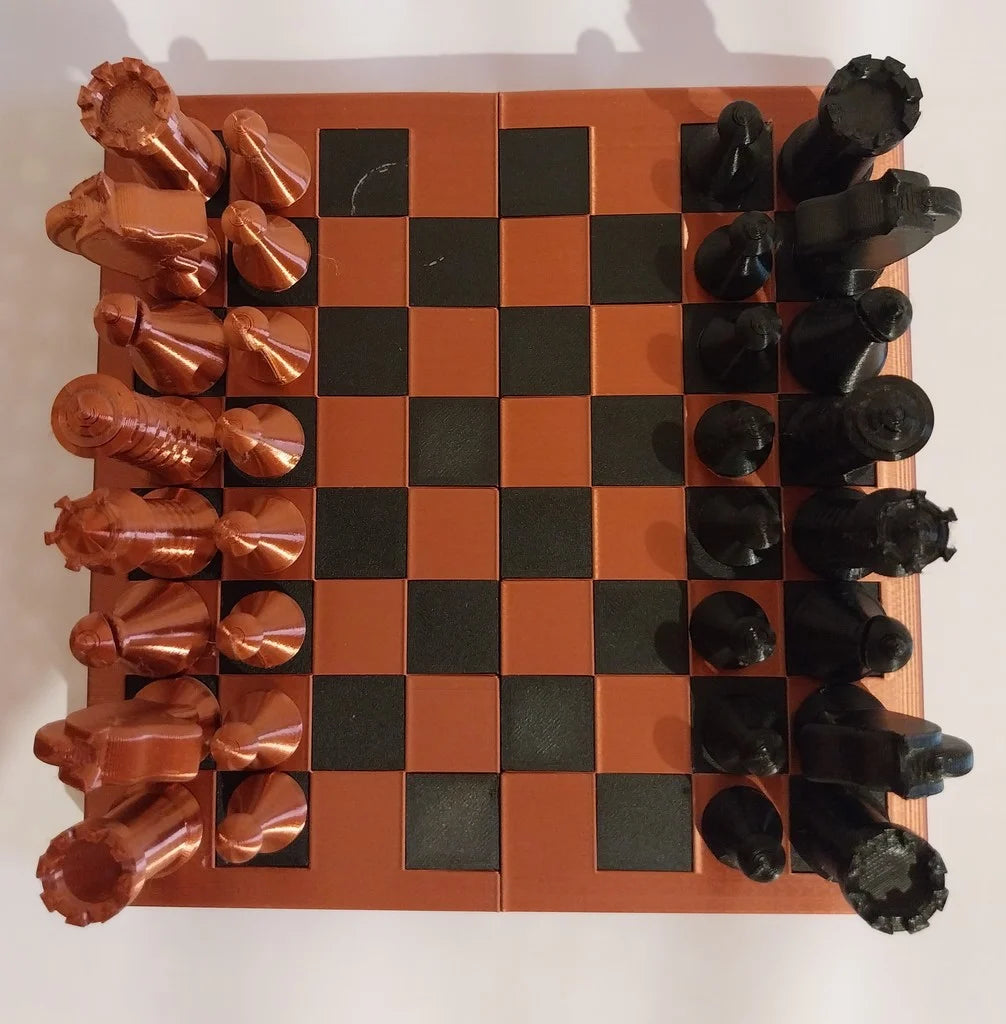 Minimal Style Chess Set 03 with Box/board